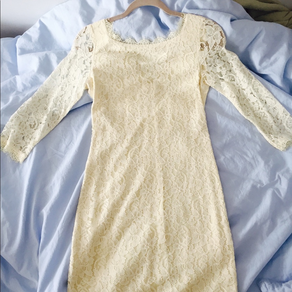 Diane Von Furstenberg Ivory Lace Zarita Dress